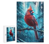 Jigsaw Puzzle 1000 PCS for Adults Red Cardinal Bird Jigsaw for Adults Hands-on Game Wall Decoration Help The Brain Exercise 1000 PCS