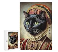 Jigsaw Puzzle 1000 PCS for Adults Regal Black Cat Portrait Jigsaws for Adults DIY Toys But Fun And Humorous for Birthday, Chrismas 1000 PCS