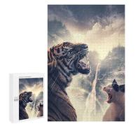 Jigsaw Puzzle 1000 PCS for Adults ROAR Jigsaw for Adults Hands-on Game Wall Decoration Help The Brain Exercise 1000 PCS
