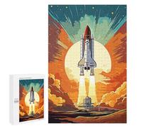 Jigsaw Puzzle 1000 PCS for Adults Rocket Go Space Adult Jigsaw Brain Teaser Game Birthday Present Help The Brain Exercise 1000 PCS