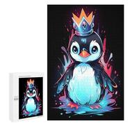 Jigsaw Puzzle 1000 PCS for Adults Royal Penguin King Jigsaw for Adults Hands-on Game Wall Decoration Help The Brain Exercise 1000 PCS