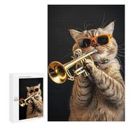 Jigsaw Puzzle 1000 PCS for Adults Scottish Fold Trumpet Adult Jigsaw Puzzle Relaxing Games Precision Cutting Deal As Gifts for The Whole Family 1000 PCS