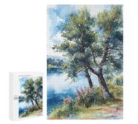 Jigsaw Puzzle 1000 PCS for Adults Serene River Bend Jigsaw for Adults Hands-on Game Wall Decoration Help The Brain Exercise 1000 PCS