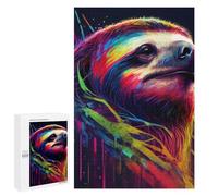 Jigsaw Puzzle 1000 PCS for Adults Sloth Colorful Animal Jigsaw for Adults Hands-on Game Wall Decoration Help The Brain Exercise 1000 PCS