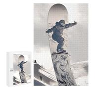 Jigsaw Puzzle 1000 PCS for Adults Snowboard Art Installation Jigsaw Puzzle Family Game Difficult Hard Deal As Gifts for The Whole Family 1000 PCS