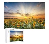 Jigsaw Puzzle 1000 PCS for Adults Sunflower Field at Sunset-1 Jigsaw Puzzle Family Game Difficult Hard Deal As Gifts for The Whole Family 1000 PCS