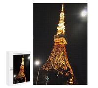 Jigsaw Puzzle 1000 PCS for Adults Tokyo Tower Night View Adult Jigsaw Brain Teaser Game Birthday Present Help The Brain Exercise 1000 PCS