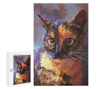 Jigsaw Puzzle 1000 PCS for Adults Tortoiseshell Cat Portrait Puzzle for Adults Toy Wall Decor Perfect Decoration Stress Reduction Gifts 1000 PCS