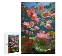 Jigsaw Puzzle 1000 PCS for Adults Underwater Lotus Garden Puzzle for Adults Toy Wall Decor Perfect Decoration Stress Reduction Gifts 1000 PCS