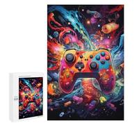 Jigsaw Puzzle 1000 PCS for Adults Vibrant Gaming Controller Artwork -101 Jigsaw for Adults Toy Wall Decor Home Decoration for Birthday, Chrismas 1000 PCS