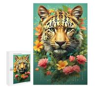 Jigsaw Puzzle 1000 PCS for Adults Vibrant Leopard Illustrati Puzzle for Adults Toy Wall Decor Perfect Decoration Stress Reduction Gifts 1000 PCS