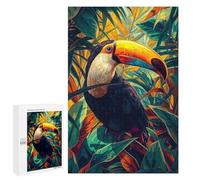Jigsaw Puzzle 1000 PCS for Adults Vibrant Tropical Toucan in Lush Jungle Puzzle for Adults Toy Wall Decor Perfect Decoration Stress Reduction Gifts 1000 PCS