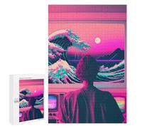 Jigsaw Puzzle 1000 PCS for Adults Vibrant Waves on Screen Jigsaw for Adults Toy Wall Decor Home Decoration for Birthday, Chrismas 1000 PCS