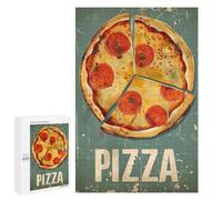 Jigsaw Puzzle 1000 PCS for Adults Vintage Retro Pizza Adult Jigsaw Puzzle Relaxing Games Precision Cutting Deal As Gifts for The Whole Family 1000 PCS