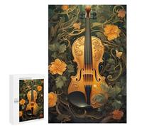 Jigsaw Puzzle 1000 PCS for Adults Violin Vintage Violinist Adult Jigsaw Puzzle Relaxing Games Precision Cutting Deal As Gifts for The Whole Family 1000 PCS