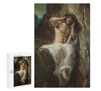 Jigsaw Puzzle 1000 PCS for Adults Watching It End - Man in A Rocky Landscape Jigsaw for Adults Hands-on Game Wall Decoration Help The Brain Exercise 1000 PCS