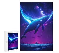Jigsaw Puzzle 1000 PCS for Adults Whale in Cosmic Ocean-1 Adult Jigsaw Brain Teaser Game Birthday Present Help The Brain Exercise 1000 PCS