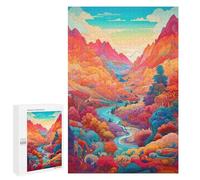 Jigsaw Puzzle 1000 PCS for Adults Whimsical Mountain Landscape Jigsaw for Adults Toy Wall Decor Home Decoration for Birthday, Chrismas 1000 PCS