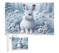 Jigsaw Puzzle 1000 PCS for Adults Winter Wonderland Bunny Jigsaw Puzzle Family Game Difficult Hard Deal As Gifts for The Whole Family 1000 PCS