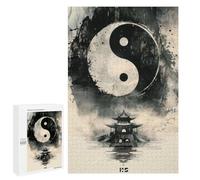 Jigsaw Puzzle 1000 PCS for Adults Yin Yang Temple Adult Jigsaw Brain Teaser Game Birthday Present Help The Brain Exercise 1000 PCS