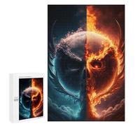 Jigsaw Puzzle 1000 PCS for Teenagers Apocalypse Fire Vs. Ice Jigsaws for Adults Puzzle Improve Memory Educational Challenge Unique Birthday And Gifts 1000 PCS