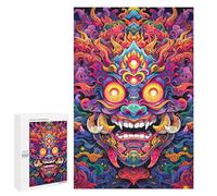 Jigsaw Puzzle 1000 PCS for Teenagers Colorful Demon Mask Art Print Jigsaws for Adults Puzzle Improve Memory Educational Challenge Unique Birthday And Gifts 1000 PCS