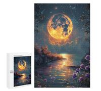 Jigsaw Puzzle 1000 PCS for Teenagers Moonlit River Reflections Adult Jigsaw Puzzles Improve Memory Difficult And Challenge Christmas Birthday Gifts 1000 PCS