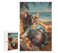 Jigsaw Puzzle 1000 PCS for Teenagers Relaxing Beach Hammock Dog Adult Jigsaw Puzzles Improve Memory Difficult And Challenge Christmas Birthday Gifts 1000 PCS