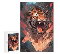 Jigsaw Puzzle 1000 PCS for Teenagers Roaring Tiger Attack Adult Jigsaw Puzzles Improve Memory Difficult And Challenge Christmas Birthday Gifts 1000 PCS