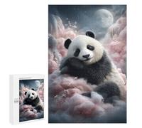 Jigsaw Puzzle 1000 PCS for Teenagers Sleepy Panda in Clouds Adult Jigsaw Puzzles Improve Memory Difficult And Challenge Christmas Birthday Gifts 1000 PCS