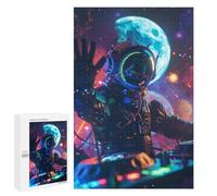 Jigsaw Puzzle 1000 PCS for Teenagers Space DJ Mixing Cosmic Beats Adult Jigsaw Puzzles Improve Memory Difficult And Challenge Christmas Birthday Gifts 1000 PCS