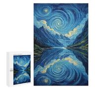 Jigsaw Puzzle 1000 PCS for Teenagers Starry Night Reflections Adult Jigsaw Puzzles For Family Fun Help The Brain Exercise Beautiful Design Game 1000 PCS