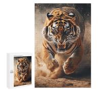 Jigsaw Puzzle 1000 PCS for Teenagers Tiger Running Wild Adult Jigsaw Puzzles Improve Memory Difficult And Challenge Christmas Birthday Gifts 1000 PCS