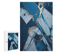 Jigsaw Puzzle 1000 PCS for Teenagerss Abstract Sapphire Kintsugi Puzzles for Adults Family Game Home Decoration for Birthday, Chrismas 1000 PCS