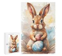 Jigsaw Puzzle 1000 PCS for Teenagerss Easter Bunny with Colorful Eggs Puzzles for Adults Family Game Home Decoration for Birthday, Chrismas 1000 PCS