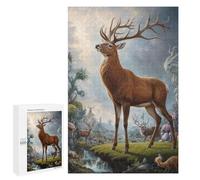 Jigsaw Puzzle 1000 PCS for Teenagerss Fantastical Deer Encounter Puzzles for Adults Family Game Home Decoration for Birthday, Chrismas 1000 PCS