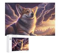 Jigsaw Puzzle 1000 PCS for Teenagerss Lightning Storm Corgi Adventure -6 Puzzle for Adults Relaxing Games Perfect Decoration Deal As Gifts for The Whole Family 1000 PCS