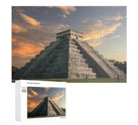Jigsaw Puzzle 1000 PCS for Teenagerss Pyramid at Sunset Ancient Architecture Beauty Jigsaws for Adults Family Games Hand Speed Race for Birthday, Chrismas 1000 PCS