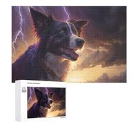 Jigsaw Puzzle 1000 PCS for Teenagerss Thunderstorm Dog Art Print-2 Puzzle for Adults Relaxing Games Perfect Decoration Deal As Gifts for The Whole Family 1000 PCS