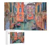 Jigsaw Puzzle 1000 PCS for Teenagerss Venice Canals Gondola Ride Puzzle for Adults Relaxing Games Perfect Decoration Deal As Gifts for The Whole Family 1000 PCS