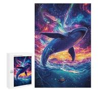 Jigsaw Puzzle 1000 PCS for Teenagerss Whale Leaping Into Space Puzzles for Adults Family Game Home Decoration for Birthday, Chrismas 1000 PCS