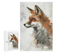 Jigsaw Puzzle 1000 PCS Fox Elegance Painting Adult Puzzles Toy Wall Decor Birthday Present Deal As Gifts for The Whole Family 1000 PCS