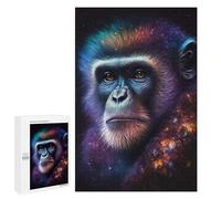 Jigsaw Puzzle 1000 PCS Galactic Chimpanzee Portrait Puzzles for Teenagerss Stress Reliever Educational Challenge Unique Birthday And Gifts 1000 PCS