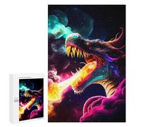 Jigsaw Puzzle 1000 PCS Galactic Dragon Breath Jigsaws for Adults Toy Wall Decor Difficult Hard Unique Gifts for Birthday And Christmas 1000 PCS