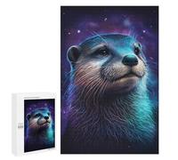 Jigsaw Puzzle 1000 PCS Galactic Otter Portrait -5 Puzzles for Teenagerss Stress Reliever Educational Challenge Unique Birthday And Gifts 1000 PCS