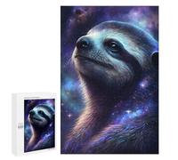 Jigsaw Puzzle 1000 PCS Galactic Sloth Portrait Jigsaw Puzzles for Teenagerss Hand Speed Race Fun Activities at Home Challenging Game And Family Play 1000 PCS