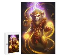 Jigsaw Puzzle 1000 PCS Golden Monkey King Statue Jigsaws for Adults Puzzle Birthday Present Difficult And Challenge Challenging Game Gifts 1000 PCS