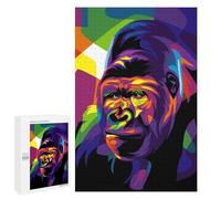 Jigsaw Puzzle 1000 PCS Gorilla Pop Art Jigsaws for Adults Anti-Stress Toys Staycation Kill Time Help The Brain Exercise 1000 PCS