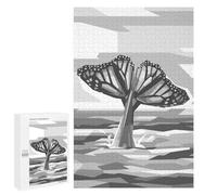 Jigsaw Puzzle 1000 PCS Gray Whale The Butterfly Jigsaws for Adults Toy Wall Decor Pattern Assembly Deal As Gifts for The Whole Family 1000 PCS