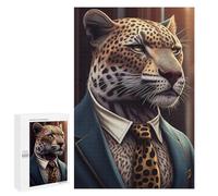 Jigsaw Puzzle 1000 PCS Jaguar Suit Animal Clothes Jigsaws for Adults Toy Wall Decor Pattern Assembly Deal As Gifts for The Whole Family 1000 PCS